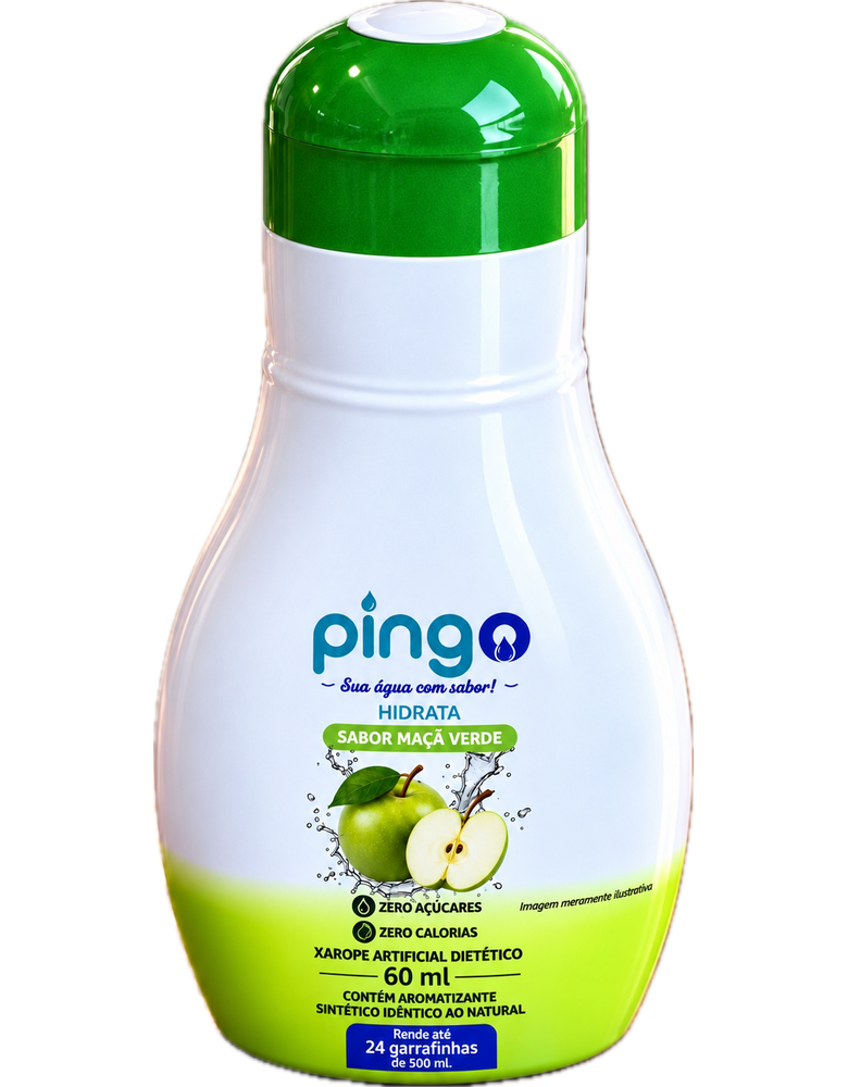 Saborizador líquido Pingo Hidrata sabor Maçã Verde, 60 ml
